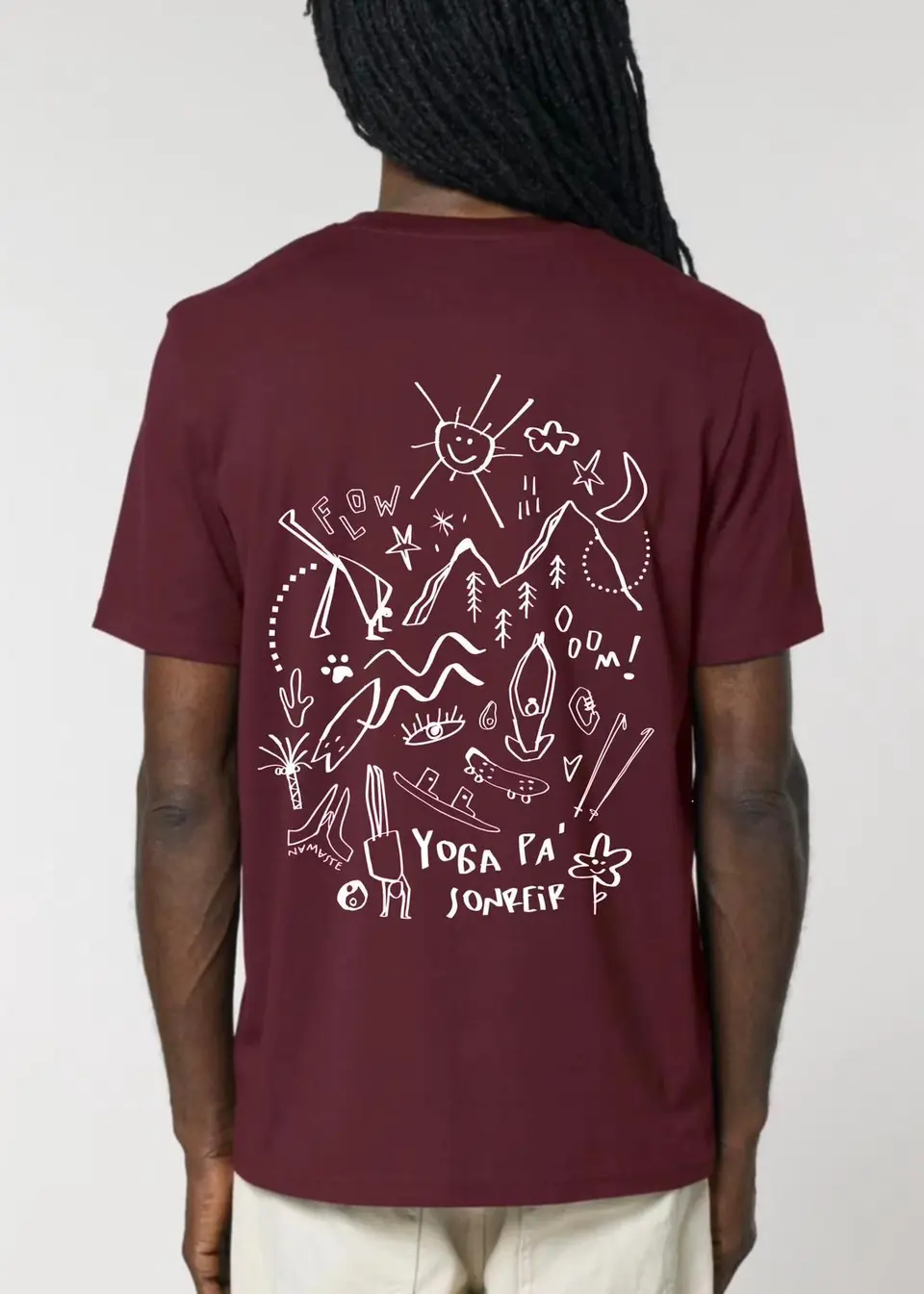 Camiseta Mont & Camp — Granate
