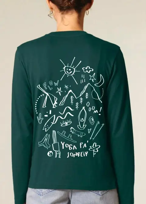 Camiseta de manga larga — Verde botella