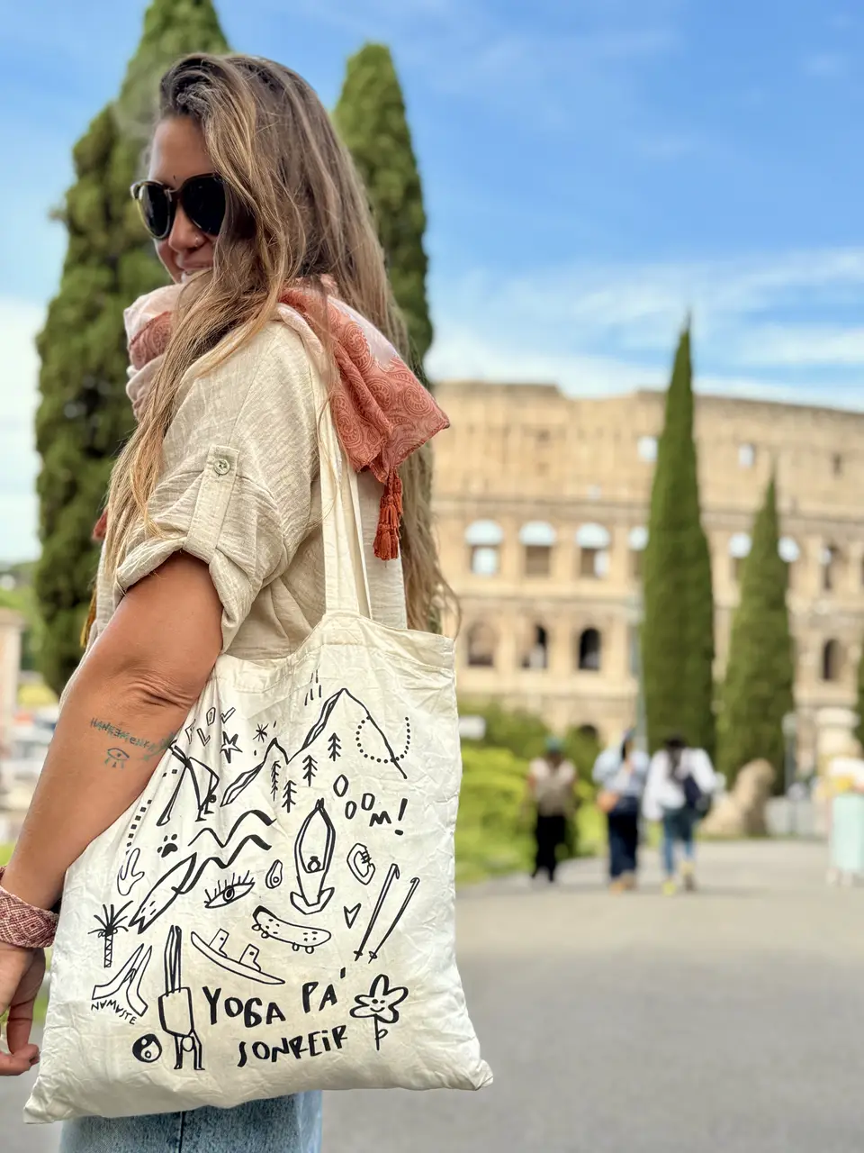 Tote bag — Para la esterilla, la compra o el avión